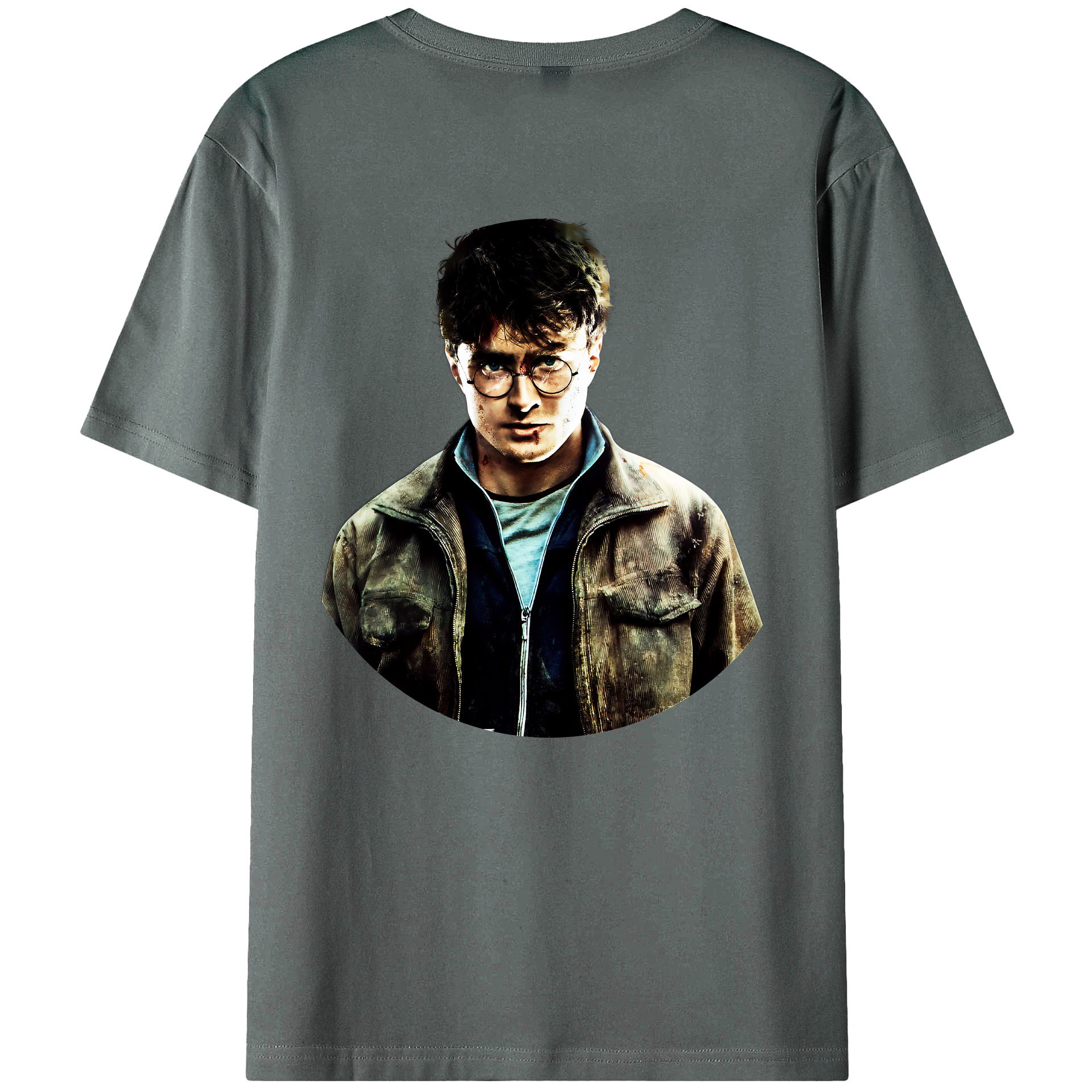（画像用） Harry Potter ハリー・ポッターシリーズ 綿100％ メンズ半袖Tシャツ（バックプリント） 通気性